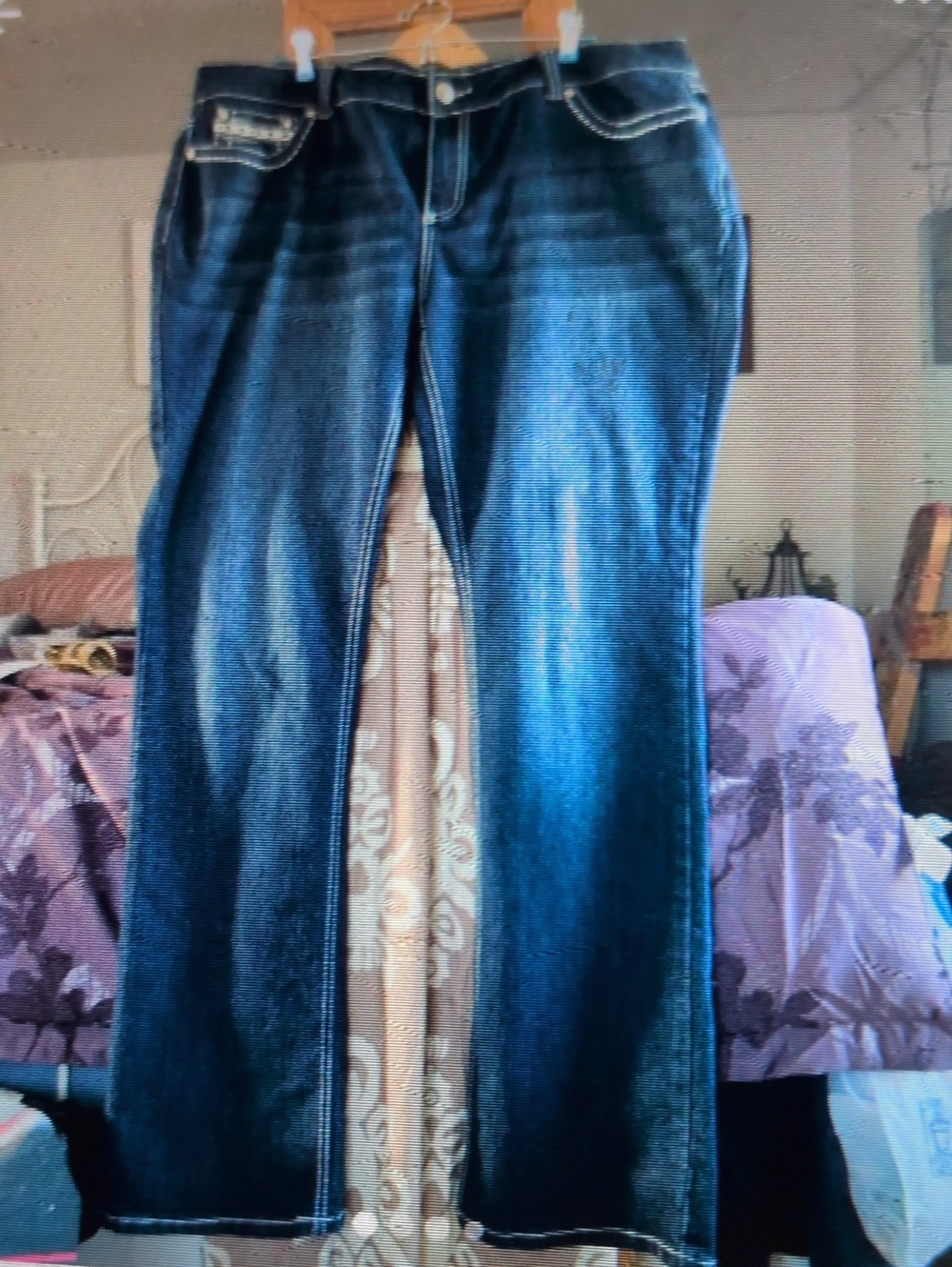 Classic Dark Blue Bootcut Jeans for Women